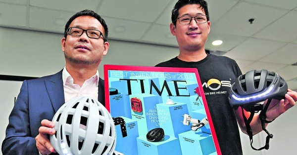 港初創研智能單車頭盔 登《時代》封面