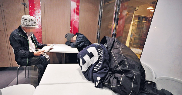 女性比例增 快餐店無家者5年升6倍