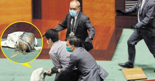 許智峯臭盆栽突襲 陳凱欣狂嘔 國歌法二讀通過