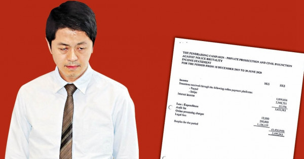 許智峯及家人戶口再遭凍結 警稱涉挪用眾籌款項 許：只存於律師樓戶口