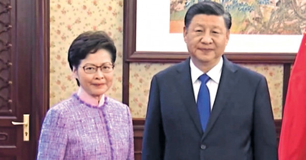 獲習近平肯定工作 林鄭未回應連任