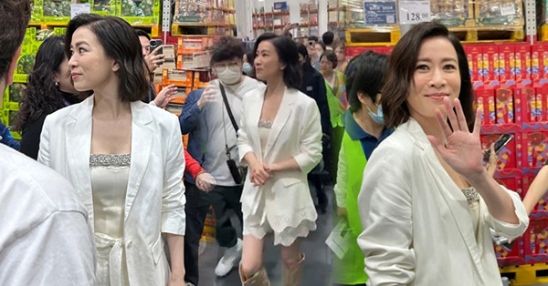 佘詩曼Man姐Look現身山姆超市！被野生捕獲全程笑笑口，網民哄動：新聞女王太酷了