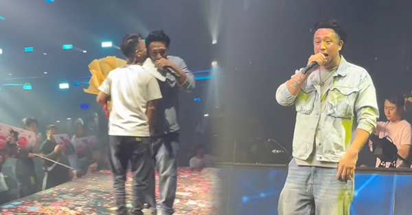 張致恒廣州登台大唱《死性不改》！男觀眾上台獻花親密咬耳仔！Steven被笑雯雯出言保護：點解唔畀條路佢行