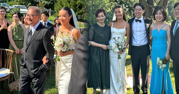 毛舜筠28歲愛女區令山美國出嫁！榮升外母與親家奶奶手拖手進場關係超好