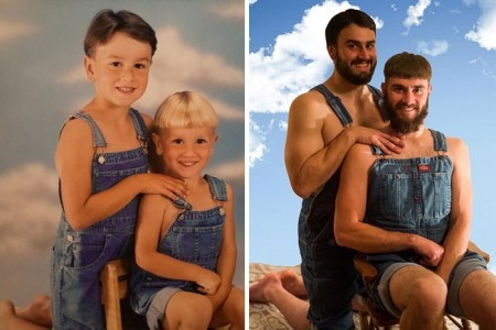 【超暖心】20組超搞笑「讓我們回到童年」照片！