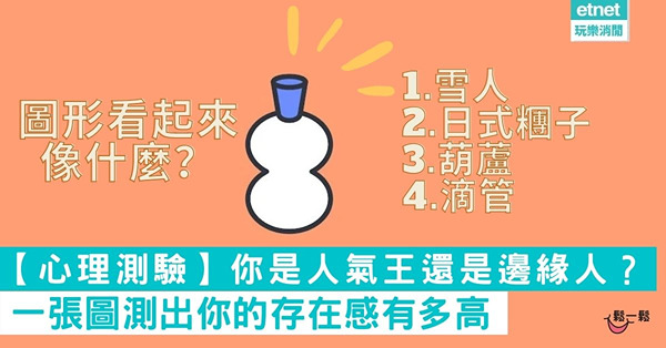 【超準心理測驗】你是人氣王還是邊緣人？一張圖測出你的存在感有多高&隱藏性格