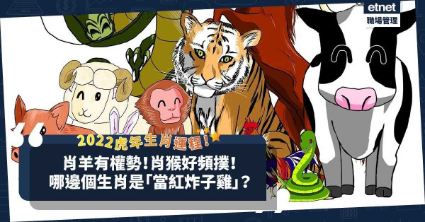 2022虎年生肖運程（三）｜肖羊有權勢！肖猴好頻撲！肖狗宜專注事業？邊個生肖要謹慎投資？