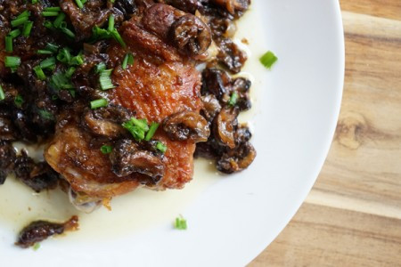 我要「真食物」：煎焗有機蘑菇雞腿