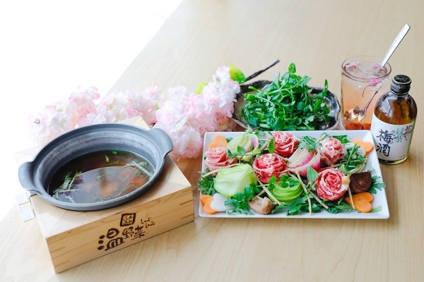 【美顏涮涮鍋】「櫻花祭」期間限定！日本鹽漬櫻花美人鍋＋花樣盛合