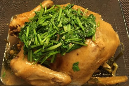 簡易年菜飯煲雞	