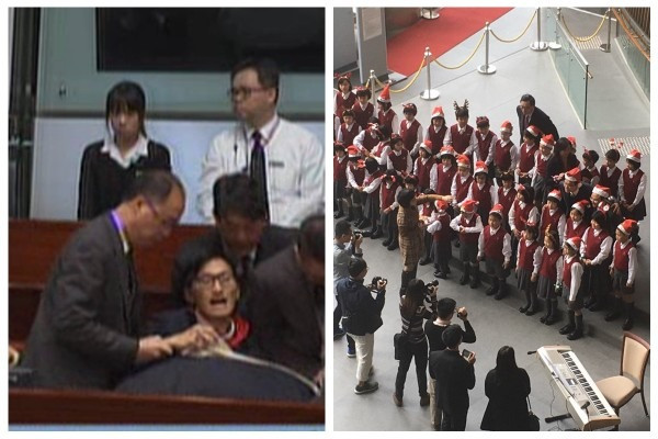 樓下聖詩悠揚 樓上警報作響