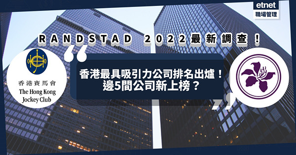 Randstad調查｜2022香港最具吸引力公司出爐！賽馬會、迪士尼上榜！金管局都有份？（附完整名單）