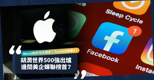 胡潤世界500強出爐！Meta跌出10大排名！馬斯克旗下Tesla只排第5？邊間美企蟬聯榜首？