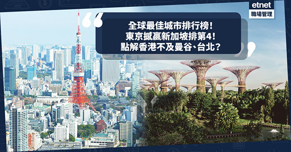 全球最佳城市排行榜！東京撼嬴新加坡排第4！邊個蟬聯第9年冠軍？點解香港不及曼谷、台北？