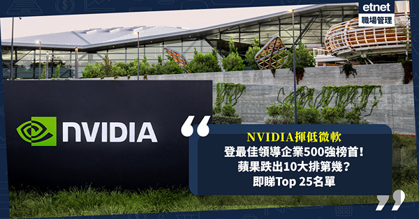 NVIDIA揮低微軟二度登最佳領導企業500強榜首！黃仁勳被點名大讚！蘋果跌出10大排第幾？即睇Top 25企業名單