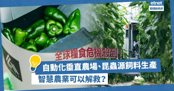 全球糧食危機殺到！推動自動化垂直農場、昆蟲源飼料生產，智慧農業可望解救？