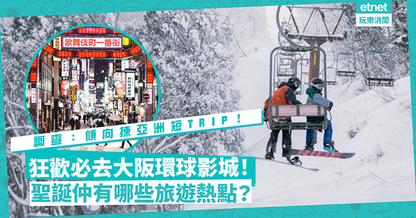0+3｜調查發現！大家最想聖誕去亞洲短途旅行！必去大阪環球影城「NO LIMIT ! Christmas」狂歡！除了日本，聖誕必去哪些旅遊熱點？