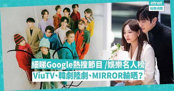 Google熱搜節目、娛樂名人榜排行！10套有7套係TVB電視劇？ViuTV一套都冇？連韓劇陸劇都輸！娛樂名人榜MIRROR無份、林俊賢上榜？