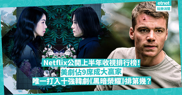 Netflix公開2023上半年收視排行榜！美劇佔9席成大贏家！唯一打入十強韓劇《黑暗榮耀》排第幾？邊套係排名最高電影？