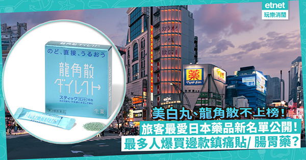 日本手信2023｜旅客最愛日本藥品新名單公開！美白丸、龍角散不上榜！最多人爆買邊款頭痛藥／鎮痛貼／腸胃藥？