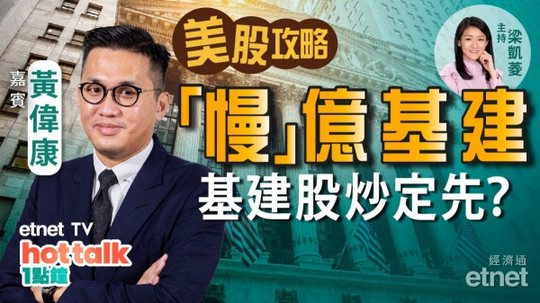 【美股篇】黃偉康：萬億基建實為「慢」億！基建股仲吼得過？跟進疫苗股、台積電！