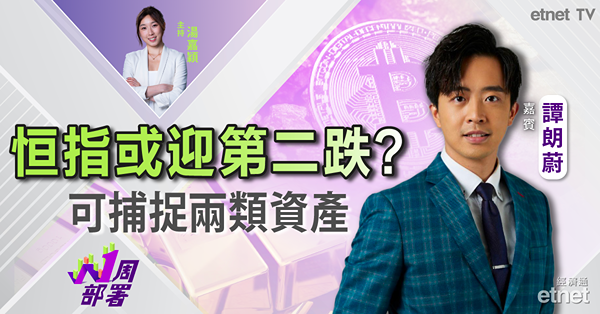 1周部署｜譚朗蔚：環球股市或再向下？比特幣上望此水平