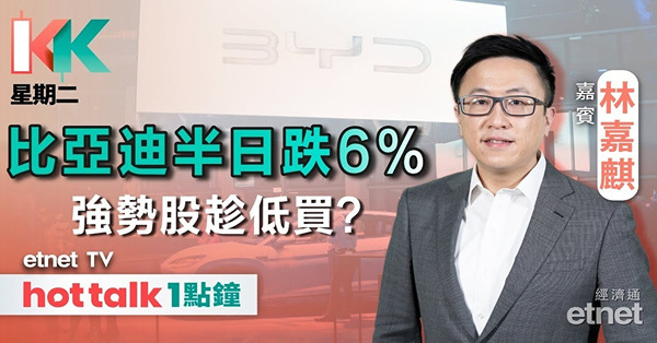 KK星期二｜比亞迪擬配股 驚唔驚惹同行仿傚？跟進一眾強勢股 可否趁低吸納？