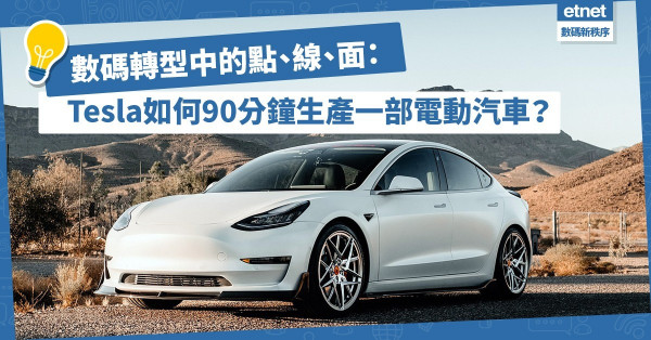 數碼轉型中的點、線、面：90分鐘生產一部電動汽車！Tesla如何提升生產線效率？