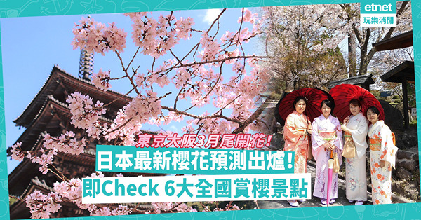日本櫻花預測2023出爐！東京大阪3月尾開花！必Check全國6大賞櫻景點