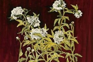 常玉《青花盆與菊》