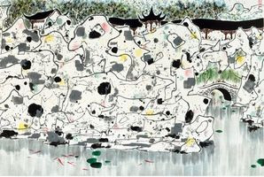 吳冠中《獅子林》