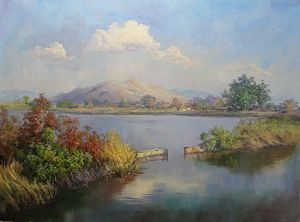「濕原寫生」朱嘉明油畫展