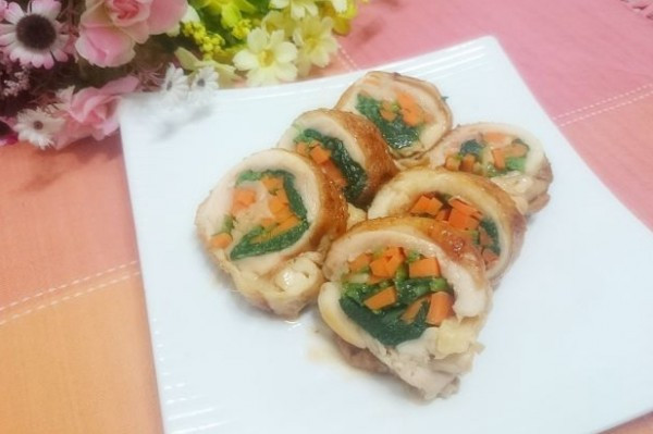 照燒汁菠菜雞肉卷