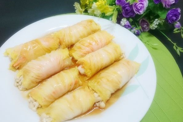 金菇紹菜卷