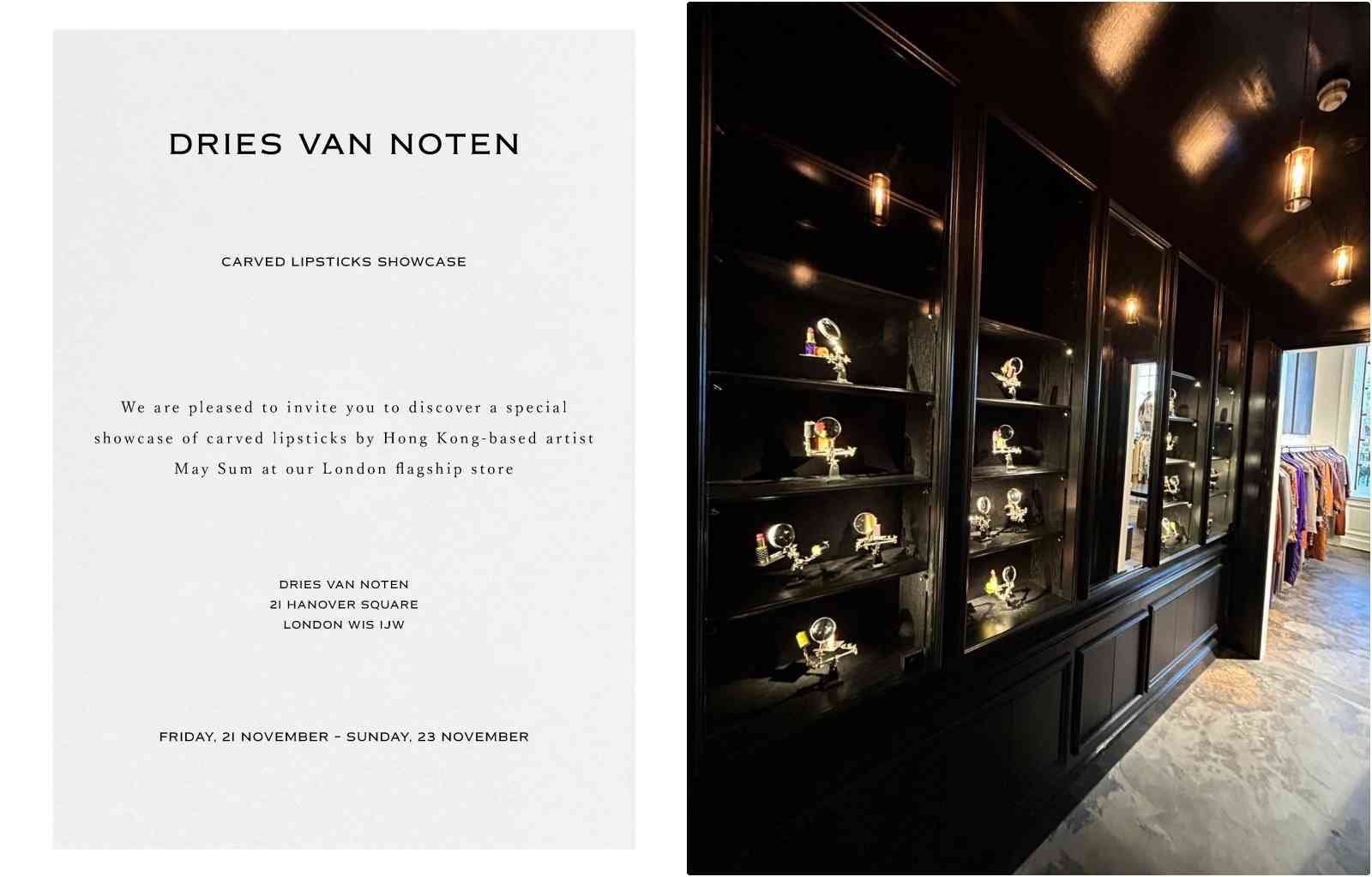 唇膏幻化成雕刻藝術！Dries Van Noten聯乘本地藝術家May Sum，跨界美妝新體驗！