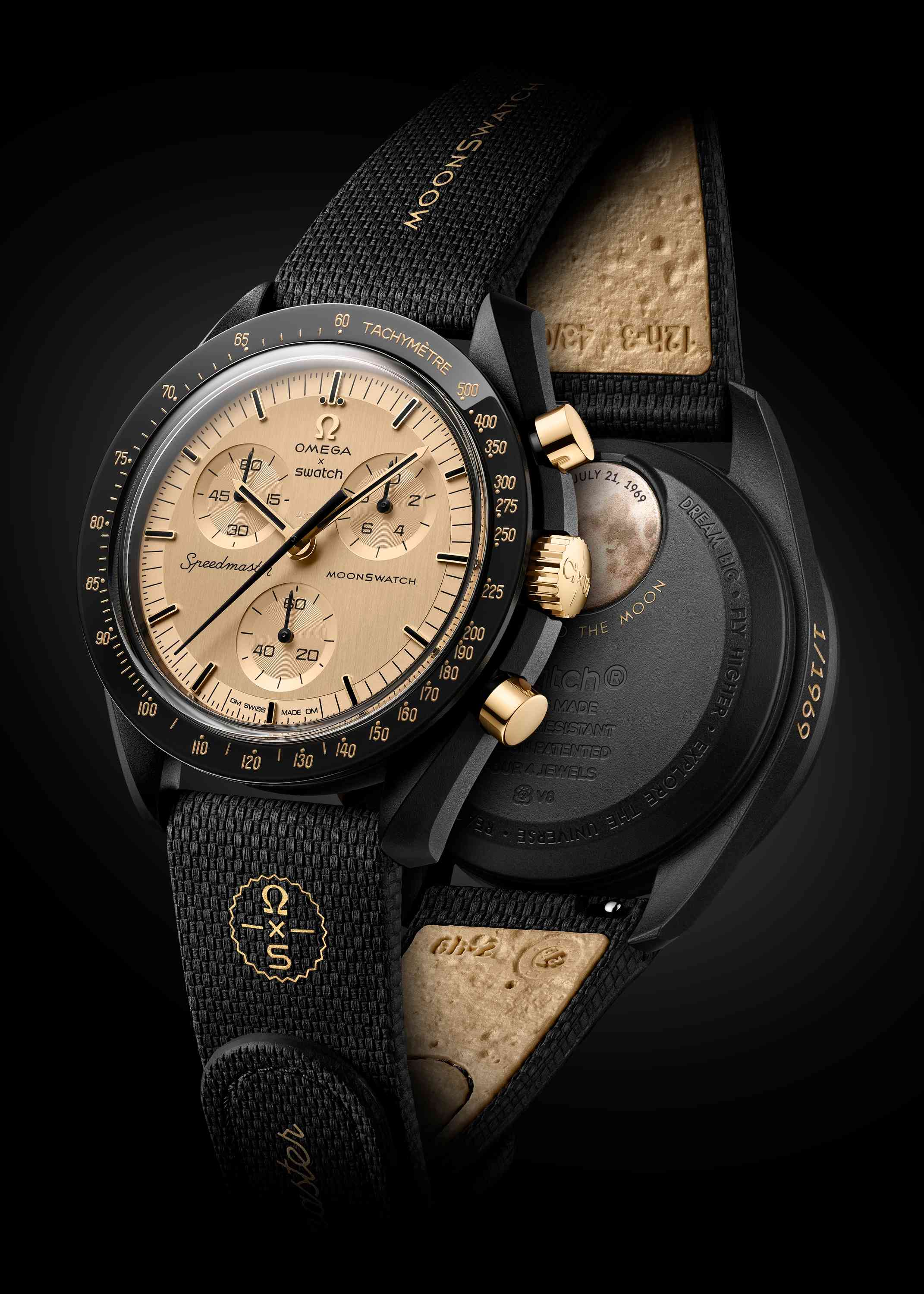 全新Swatch x Omega MoonSwatch出爐！限量黑金款「Mission To The Moon 1969」致敬登月