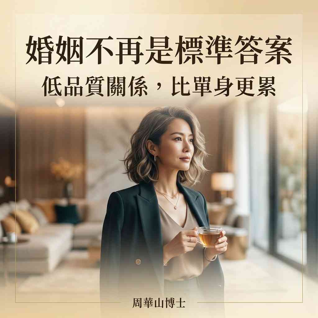 婚姻不再是標準答案 &nbsp;低品質關係，比單身更累