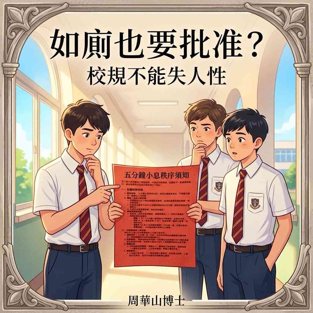 如廁也要批准？ 校規不能失人性