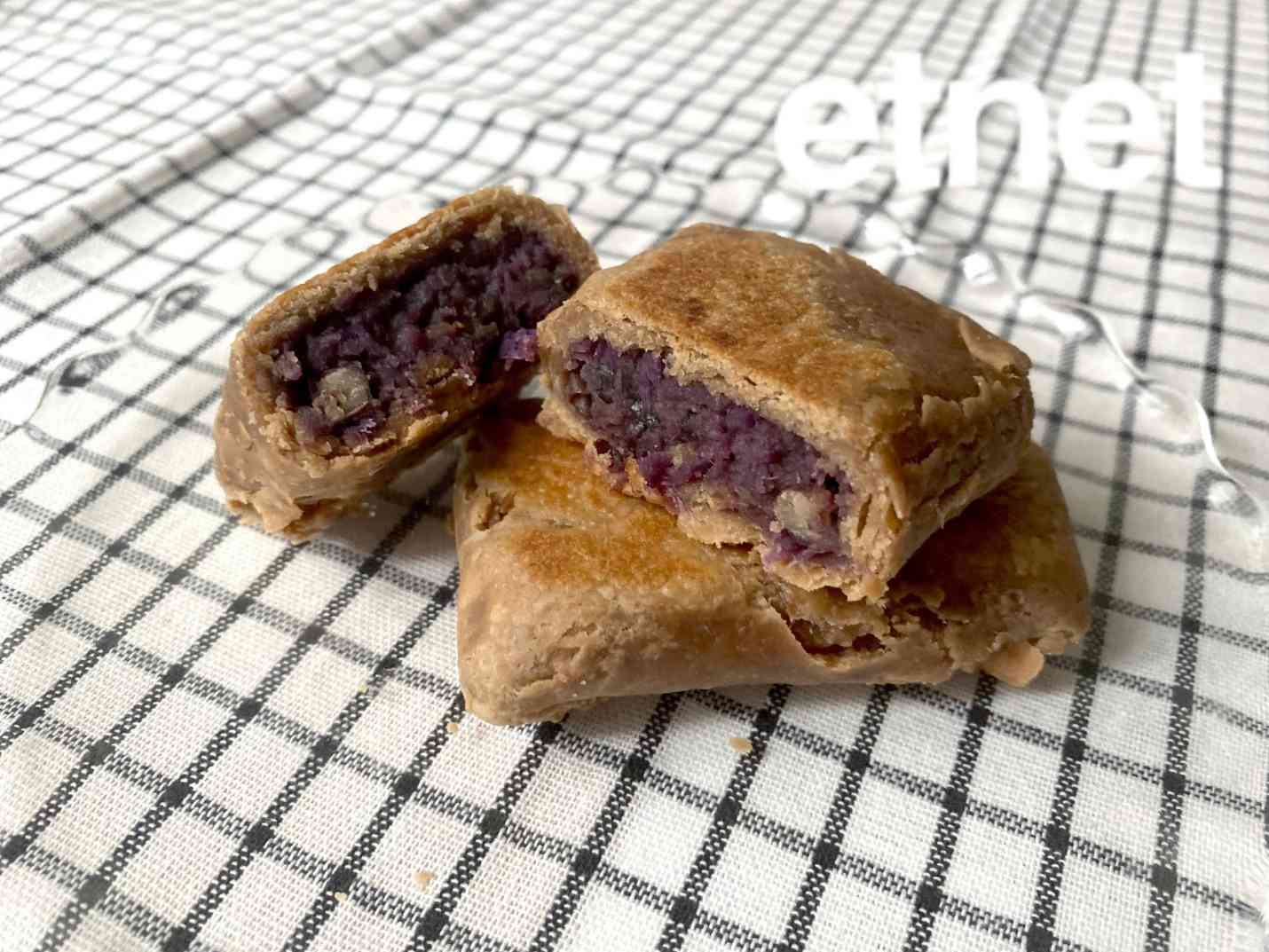 素甜點食譜推介︱紫薯紅豆脆餅豆香誘惑滋味，紫番薯豐富花青素助抗氧化