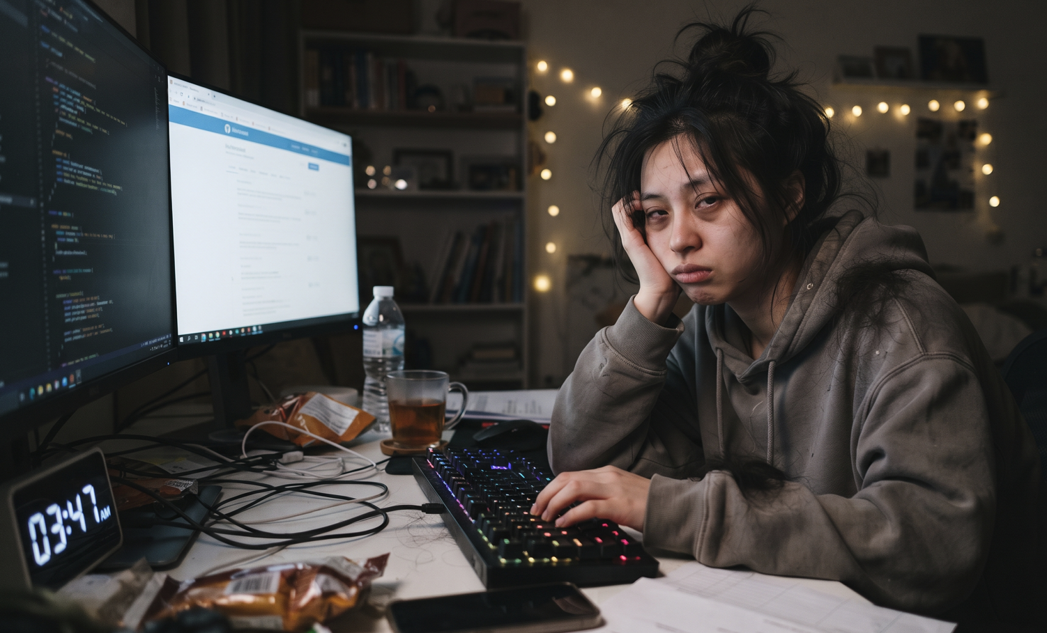 捱夜傷身｜22歲女大學生常捱夜　脈象虛如50歲老人　中醫警告：催老早停經難生育【附捱夜對身體4大危害】