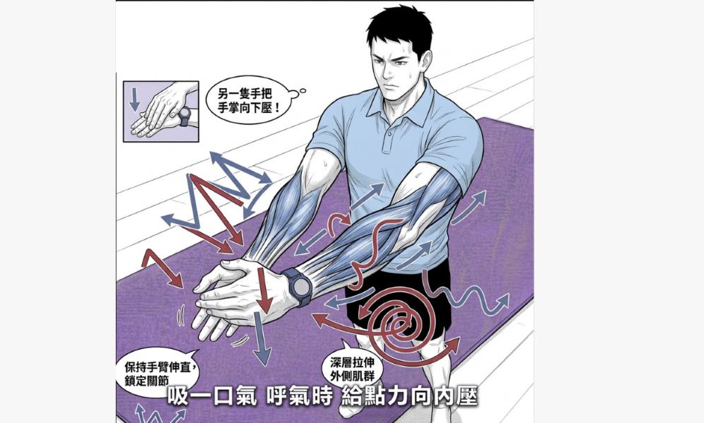 拉筋入門：前臂手腕痠痛放鬆術  6 個簡單動作，告別媽媽手、網球肘、高爾夫球肘