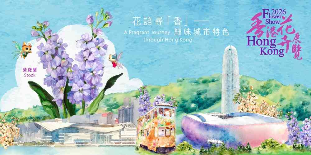 香港花展2026︱維園花展3 月20日開幕＋年度主題花紫羅蘭＋長者免費入場