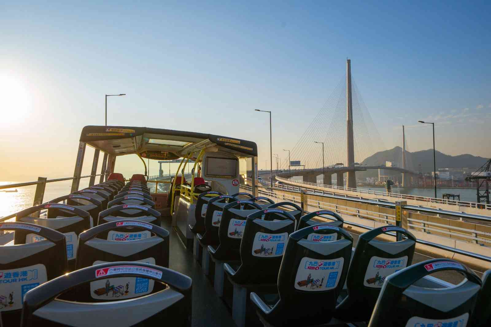 九巴開篷巴士遊︱HK2新路線360度飽覽昂船洲＋青馬大橋＋黃昏日落夜景打卡