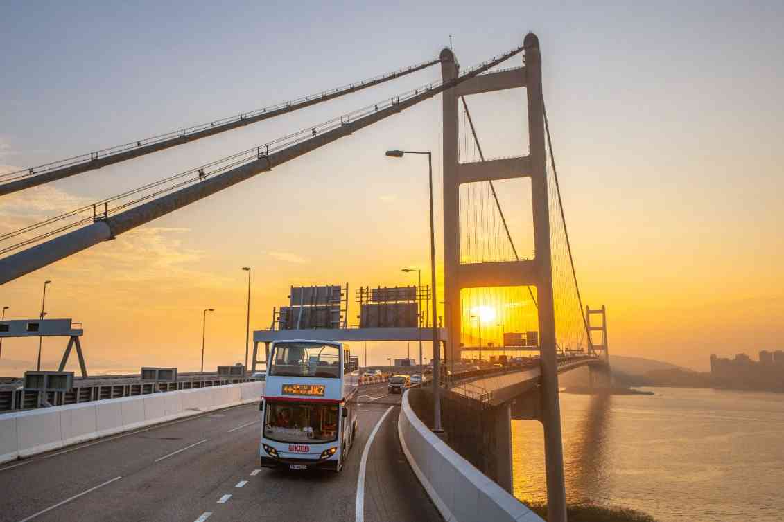 九巴開篷巴士遊︱HK2新路線360度飽覽昂船洲＋青馬大橋＋黃昏日落夜景打卡