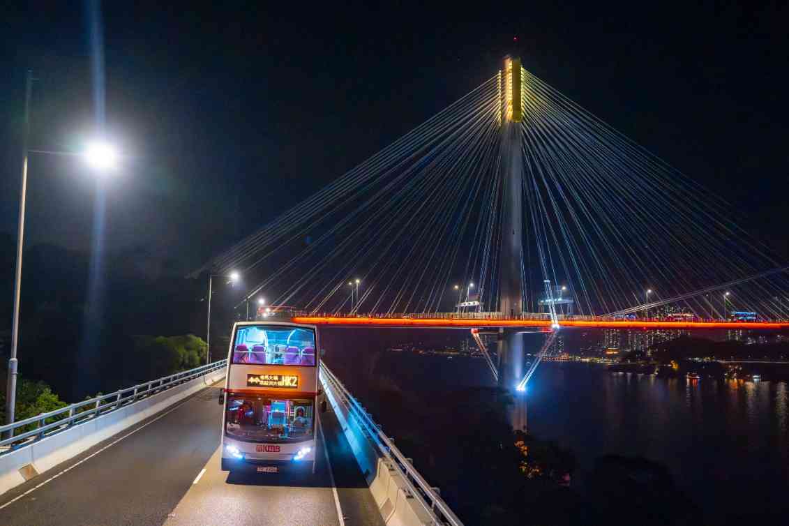九巴開篷巴士遊︱HK2新路線360度飽覽昂船洲＋青馬大橋＋黃昏日落夜景打卡