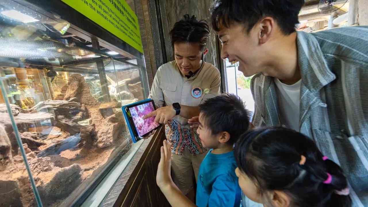 海洋公園爬行探索基地︱新展館近距離欣賞瀕危犀牛鬣蜥＋七彩變色龍＋瑤山鱷蜥爬行類動物＋主題商品
