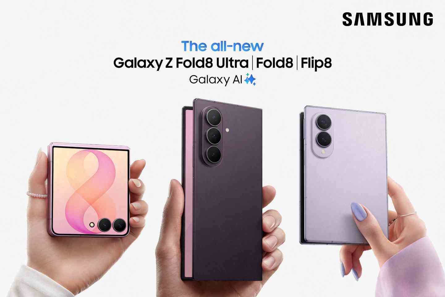 Galaxy Z Fold8 Ultra、Z Fold及Z Flip8新登場！摺疊屏幕手機全面升級，引領AI智能生活