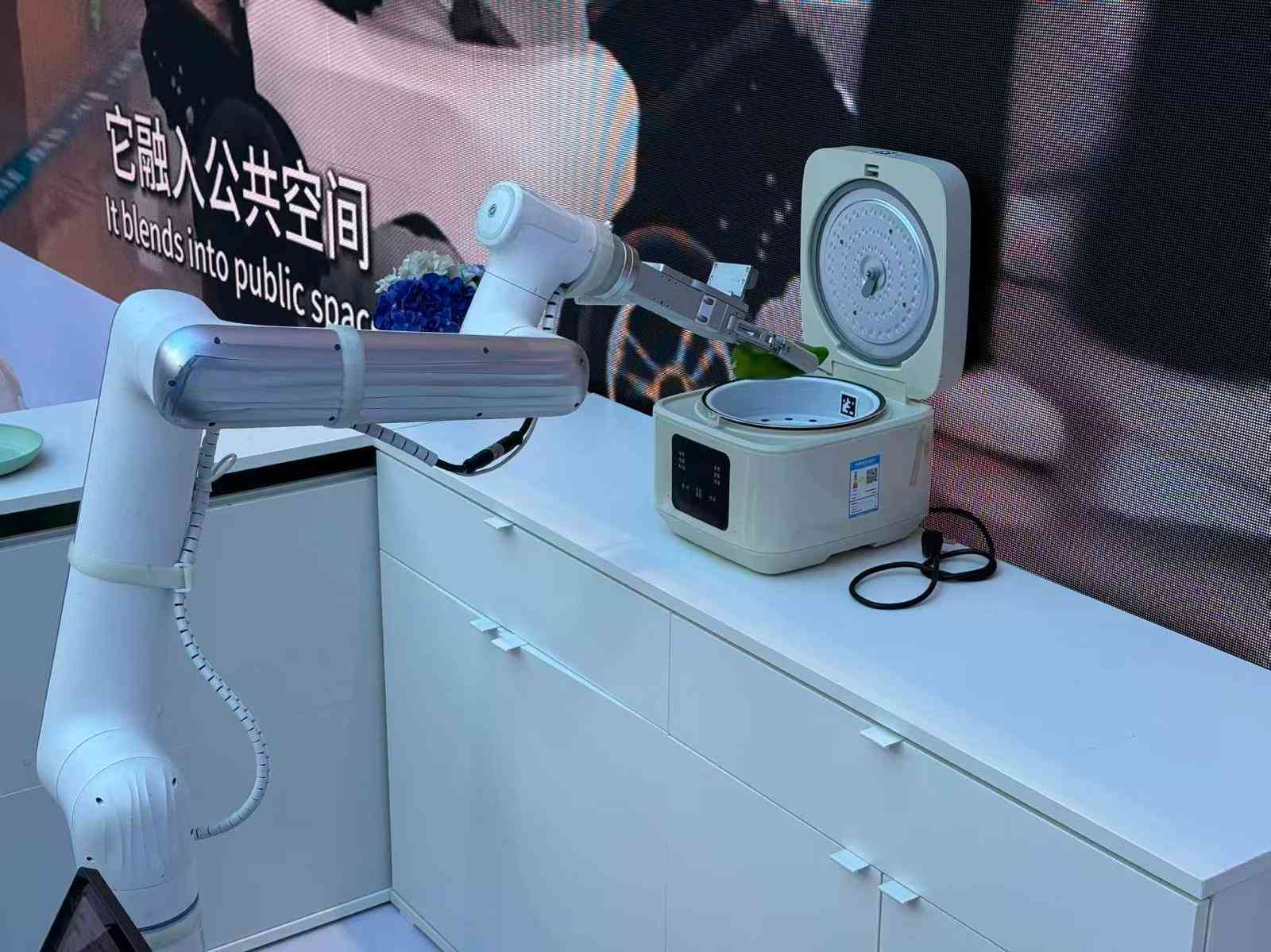 ＡＩ｜深圳國際通用人工智能產業博覽會開幕，輪椅服務機器人吸睛，餐飲「店員」齊聚
