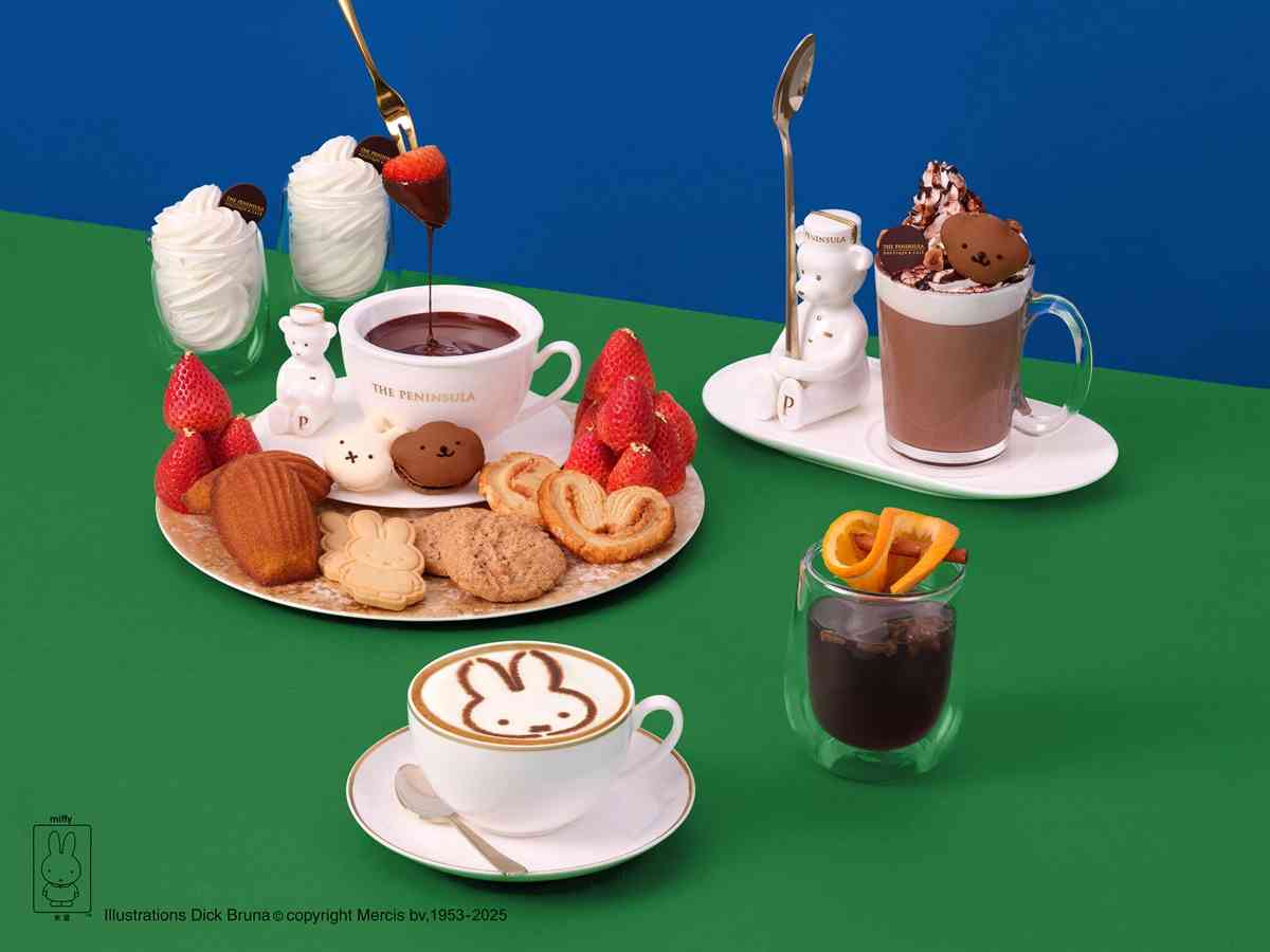 聖誕甜品2025｜半島酒店 x miffy 聖誕甜品：超可愛miffy／boris造型蛋糕、馬卡龍、朱古力火鍋、黑森林芭菲