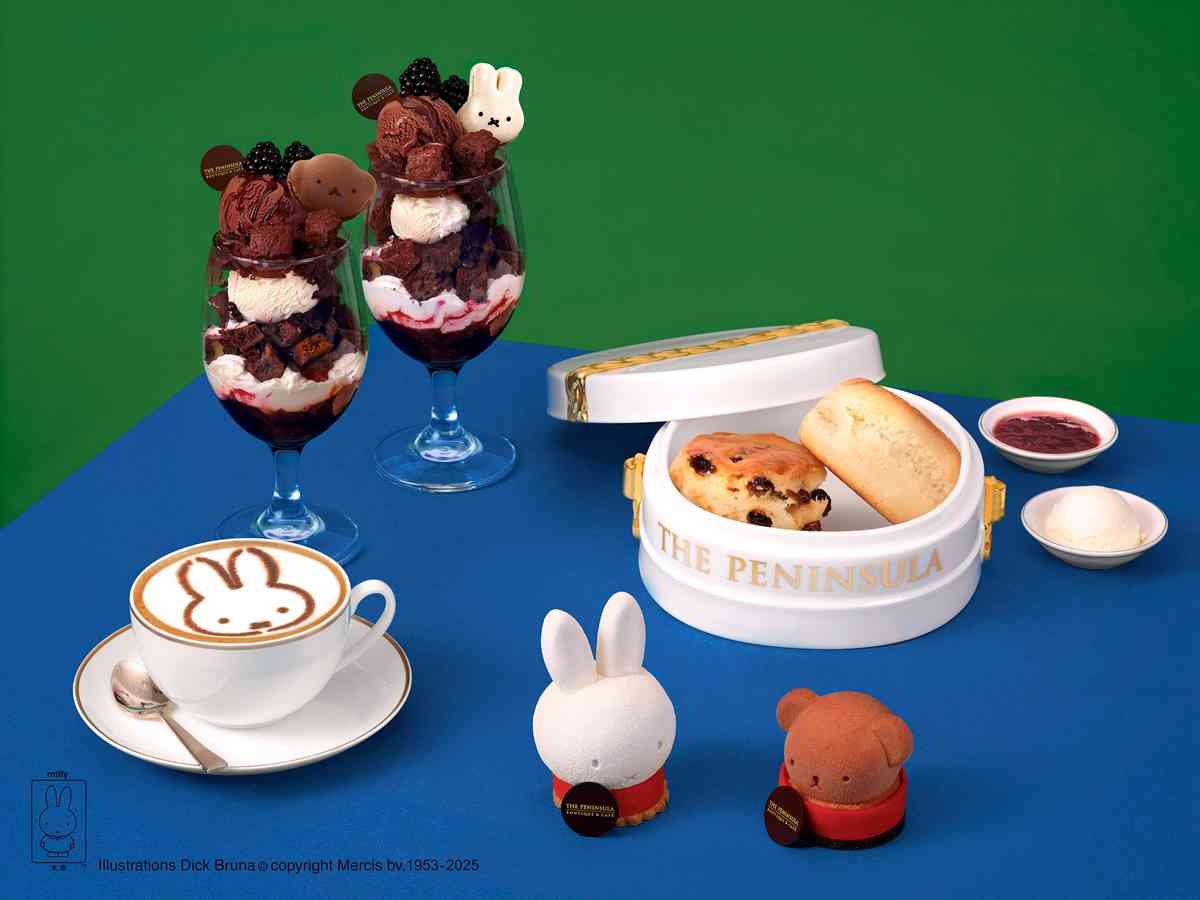 聖誕甜品2025｜半島酒店 x miffy 聖誕甜品：超可愛miffy／boris造型蛋糕、馬卡龍、朱古力火鍋、黑森林芭菲